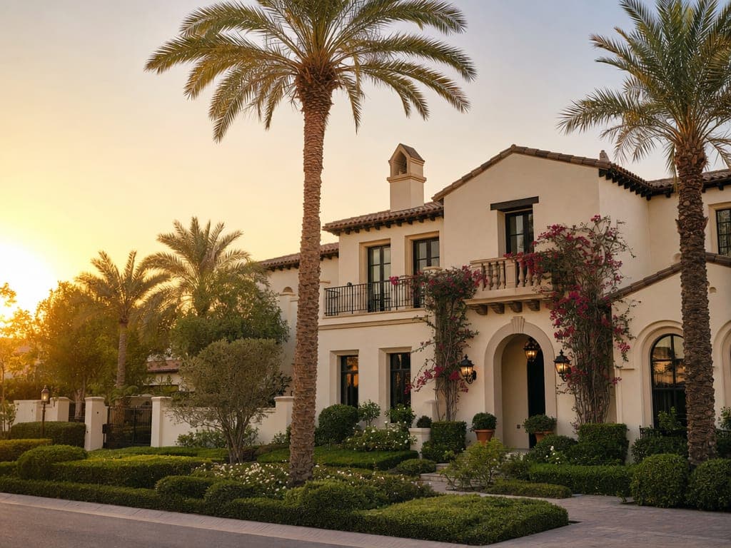Inside a Arabian Ranches smart home at golden hour