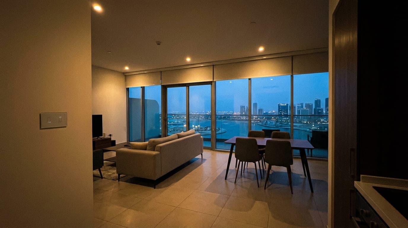 Automated lighting in Al Reem Island apartment