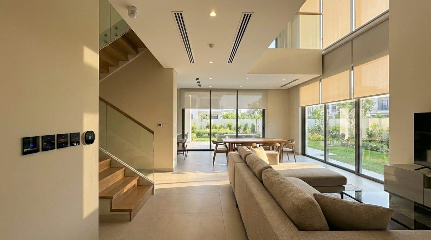 Smart home setup in Dubai Hills villa